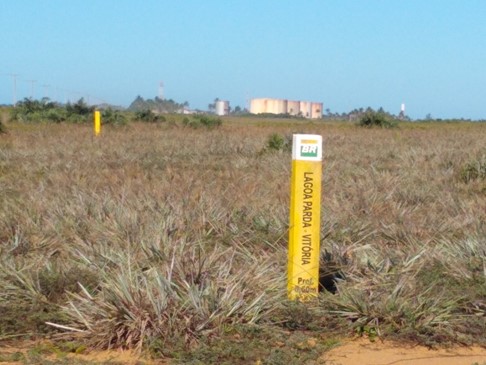 Creado Image 2. Oil storage tanks and gas pipeline in Regência Augusta Beach